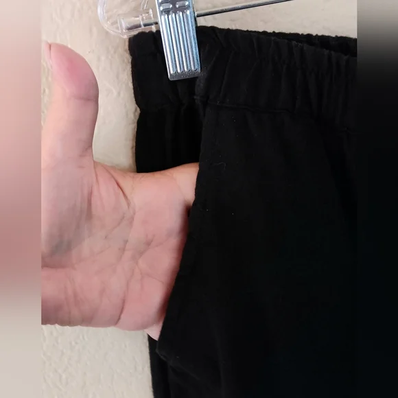 Boho Linen Blend Wide Leg Embroidered Pants L Funky Artsy Beachy - Picture 3 of 8